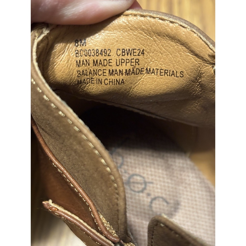 BOC Born Gemm Brown Buckle Bootie Womens 8 Faux Leather Ankle Boot Block Heel - Picture 10 of 10